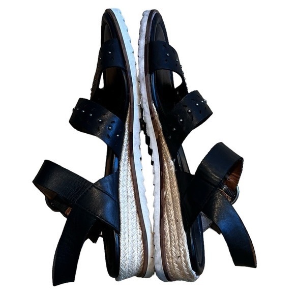 Caslon Nordstrom leather open toe ankle strap espadrilles 8 excellent condition - Picture 6 of 11